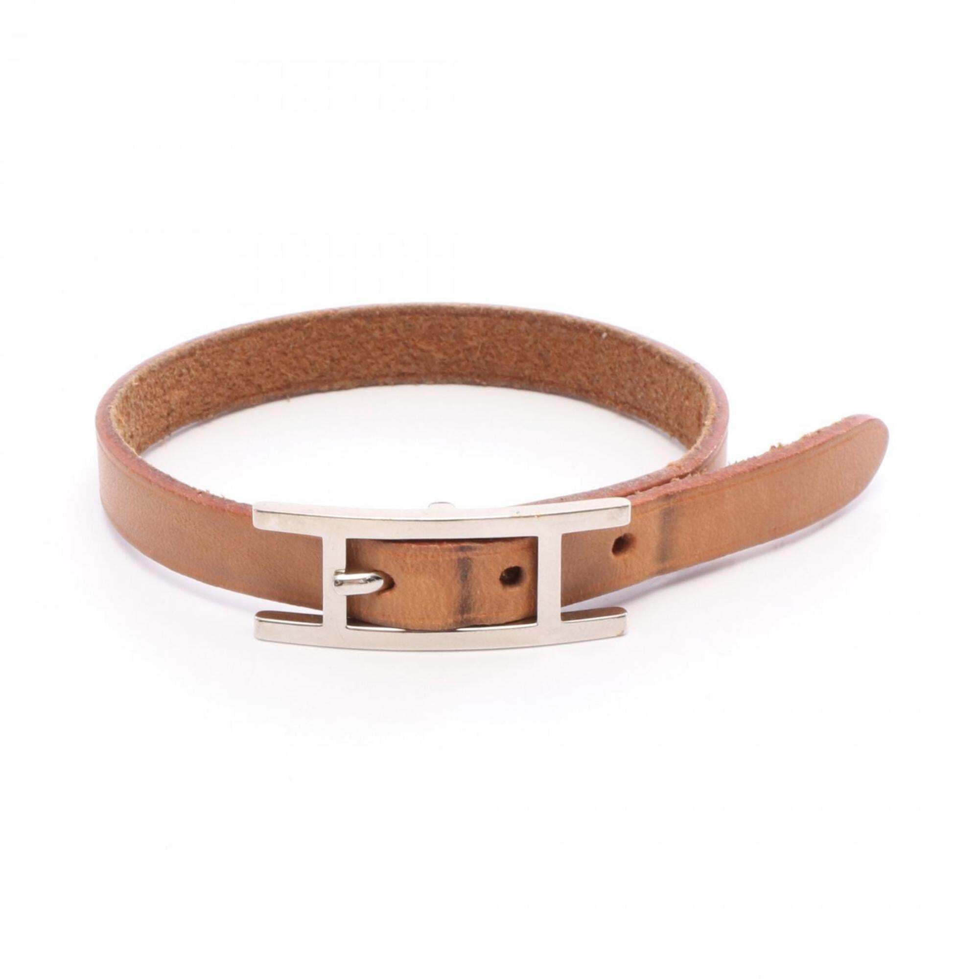Hermes Herms Api 1 Bracelet, Stainless Steel And Leather, Available In Silve...